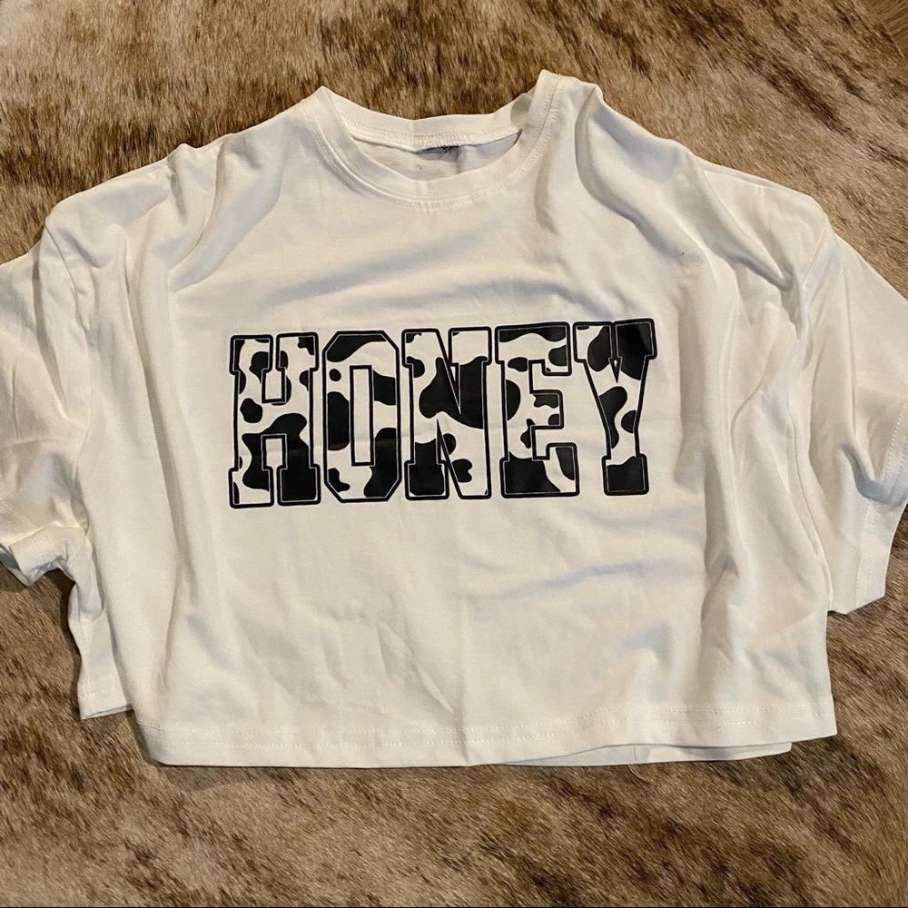Honey Cow Print CropTop